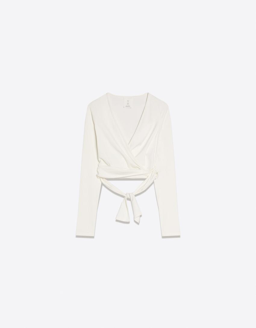 Technical ballerina cardigan-Oats