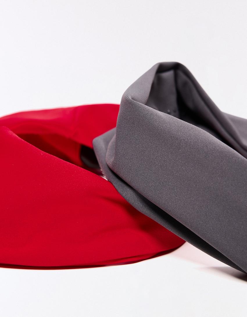 2-pack of non-slip hair headbands-Red