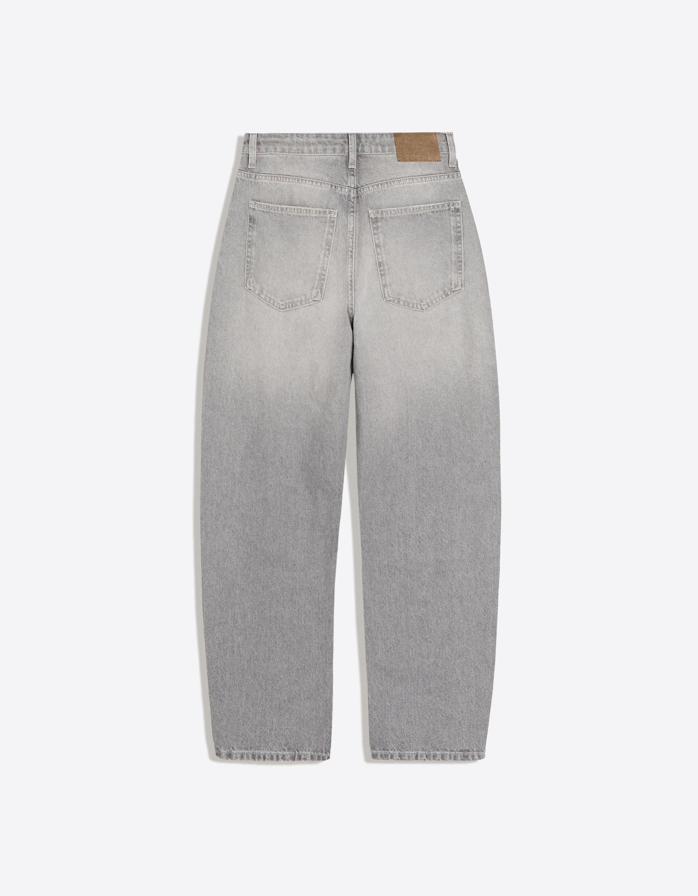 Ripped barrel loose jeans — Grey
