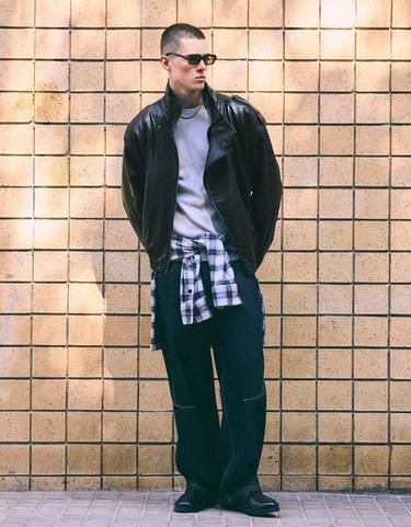 Leather effect jacket — Black 4