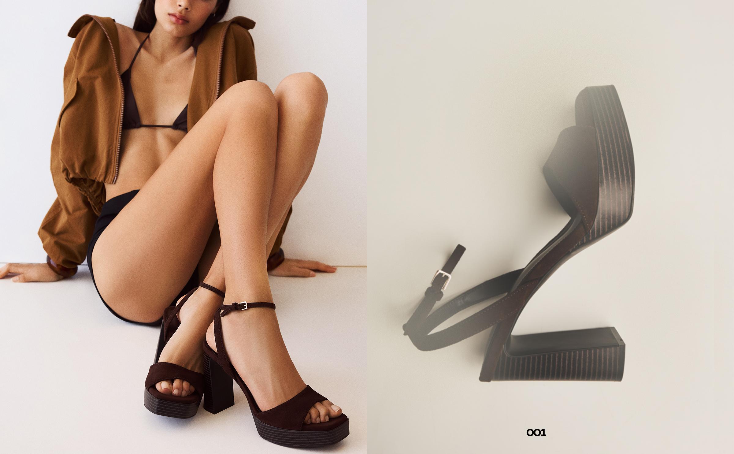 High-heel platform sandals