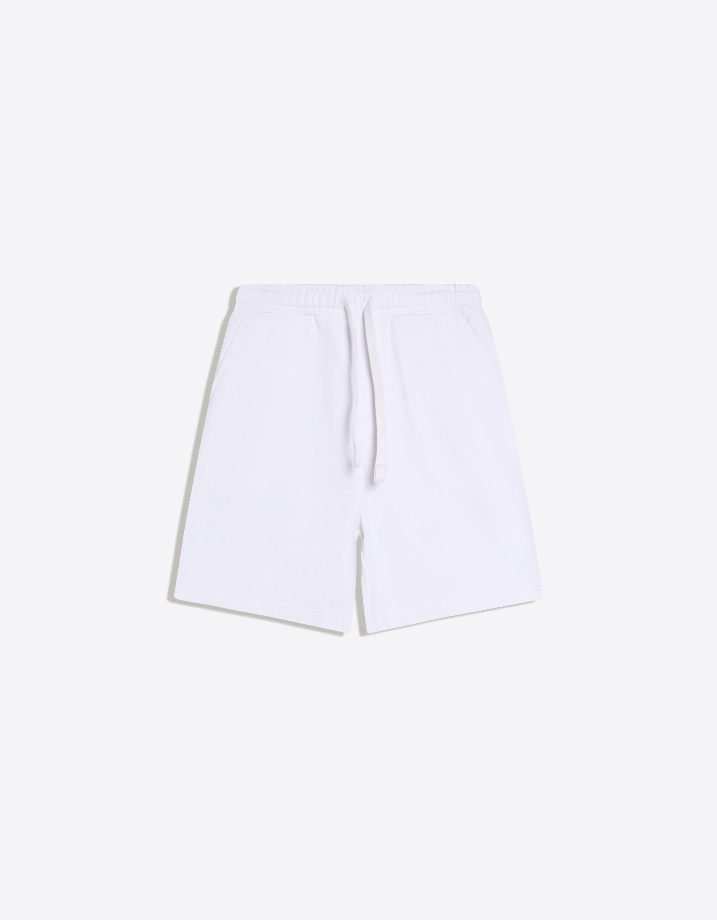 Plush Bermuda shorts — White