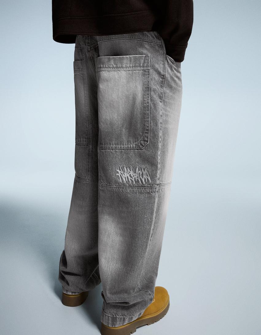 Super baggy jeans-Grey