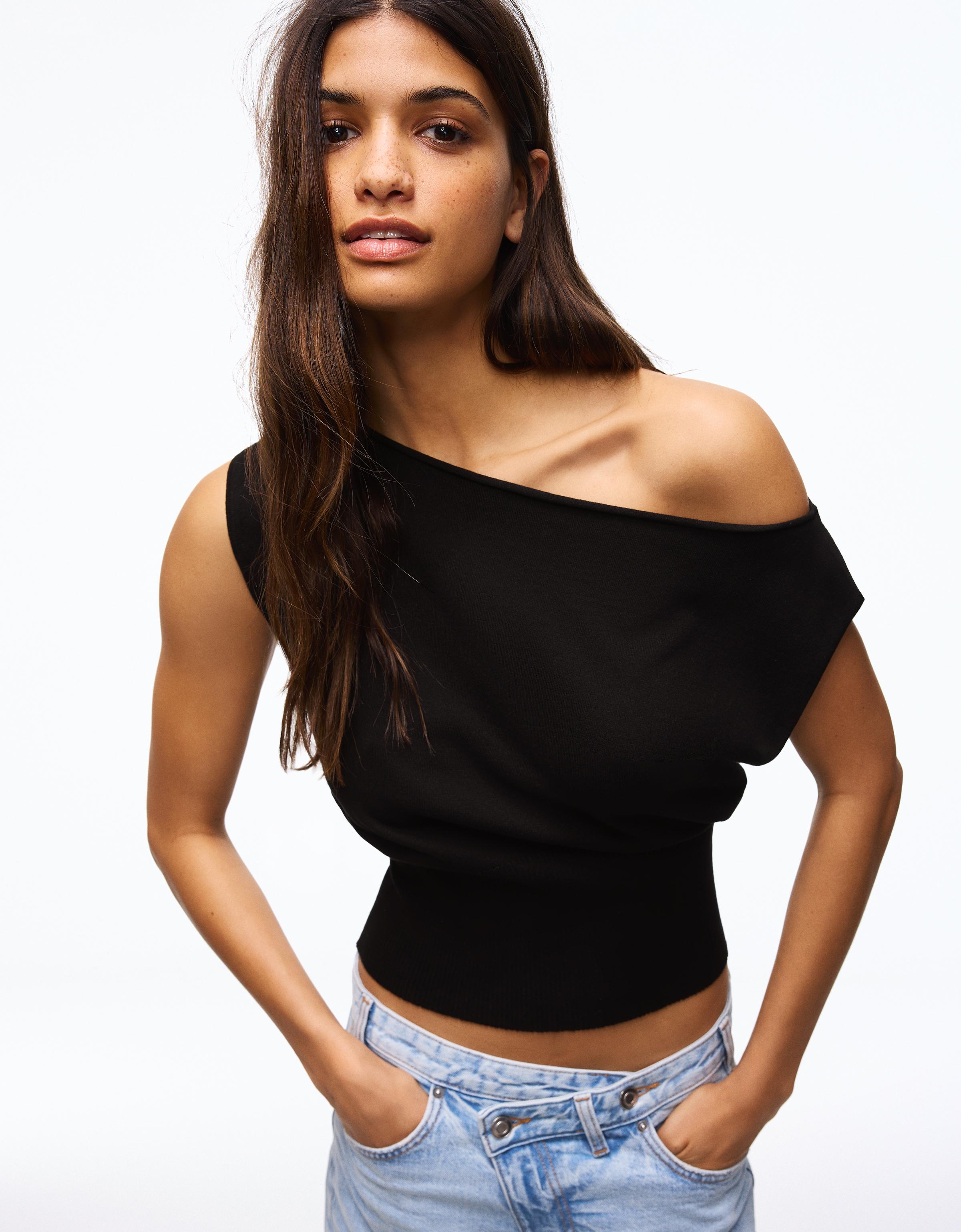 トップス L'Appartement BIRROT BOATNECK TOPS Sculpted Boatneck Top - Black - & Other Stories US
