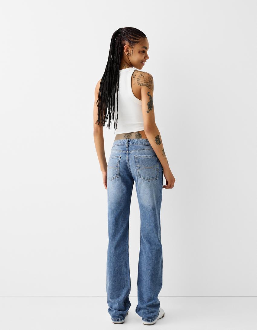 Jeans straight low waist-Azul lavado-2