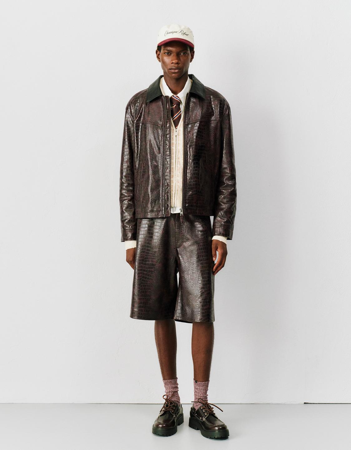 Leather effect jacket