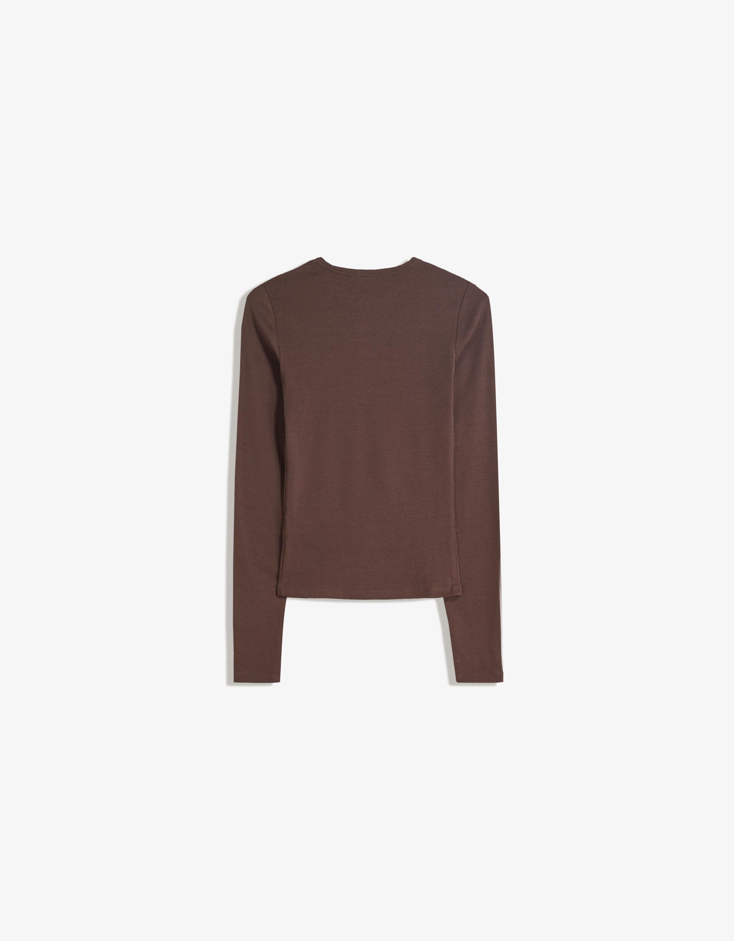 Long sleeve T-shirt — Brown