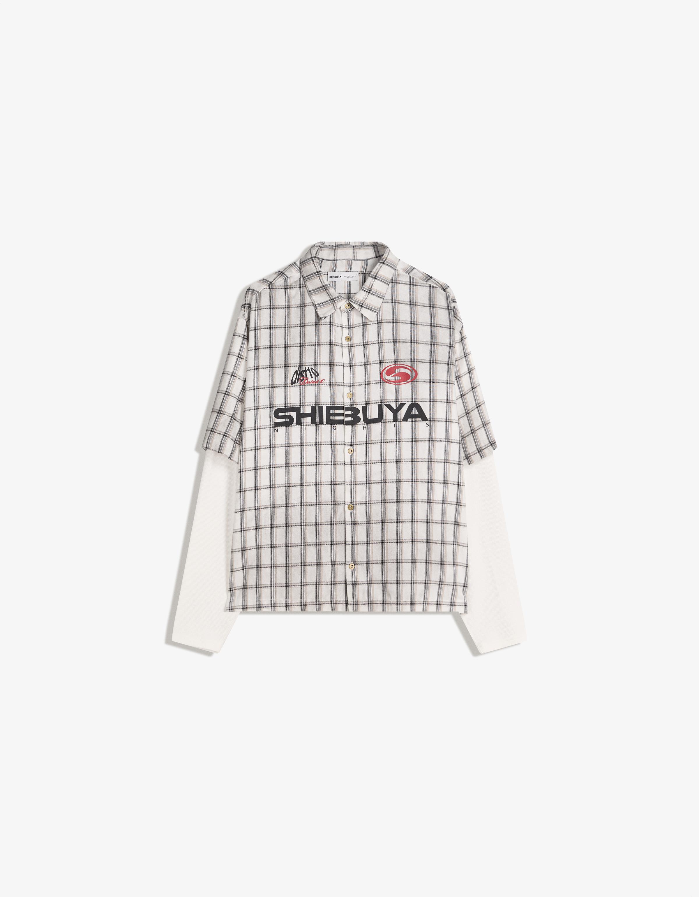 トップス adrer check over size shirt parker A12499_0GRAI_3AE_F.jpg
