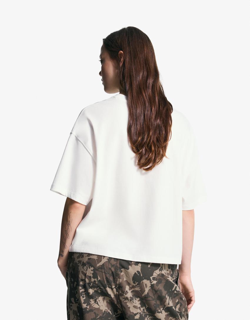 Kortärmad t-shirt i oversize-modell WNBA-Vit