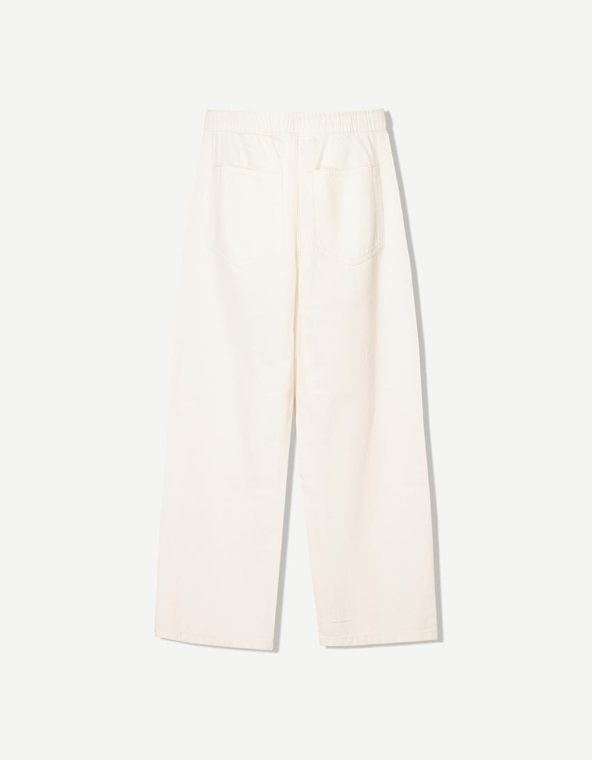 Jogger jeans-Cream