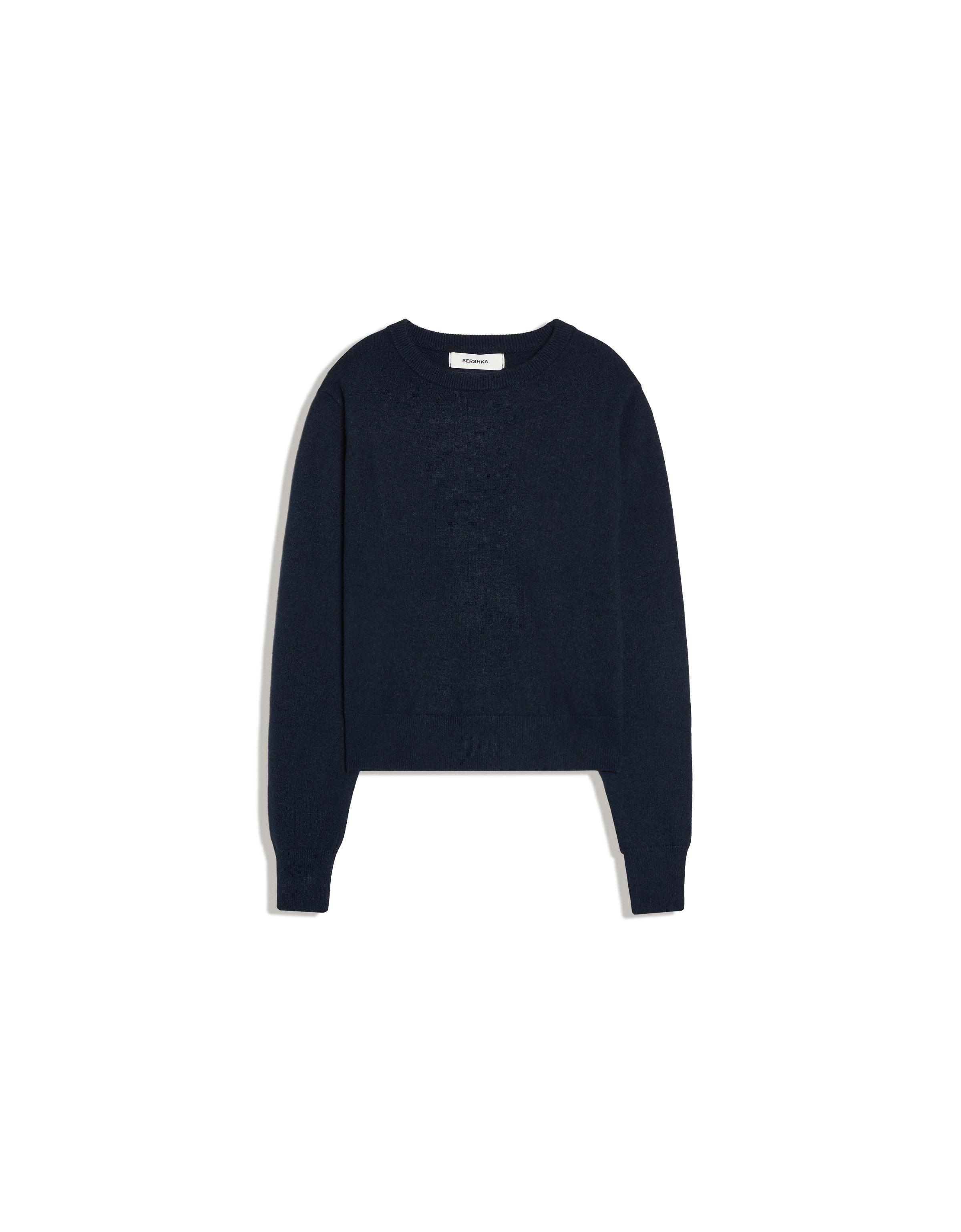 Round neck jumper — Navy