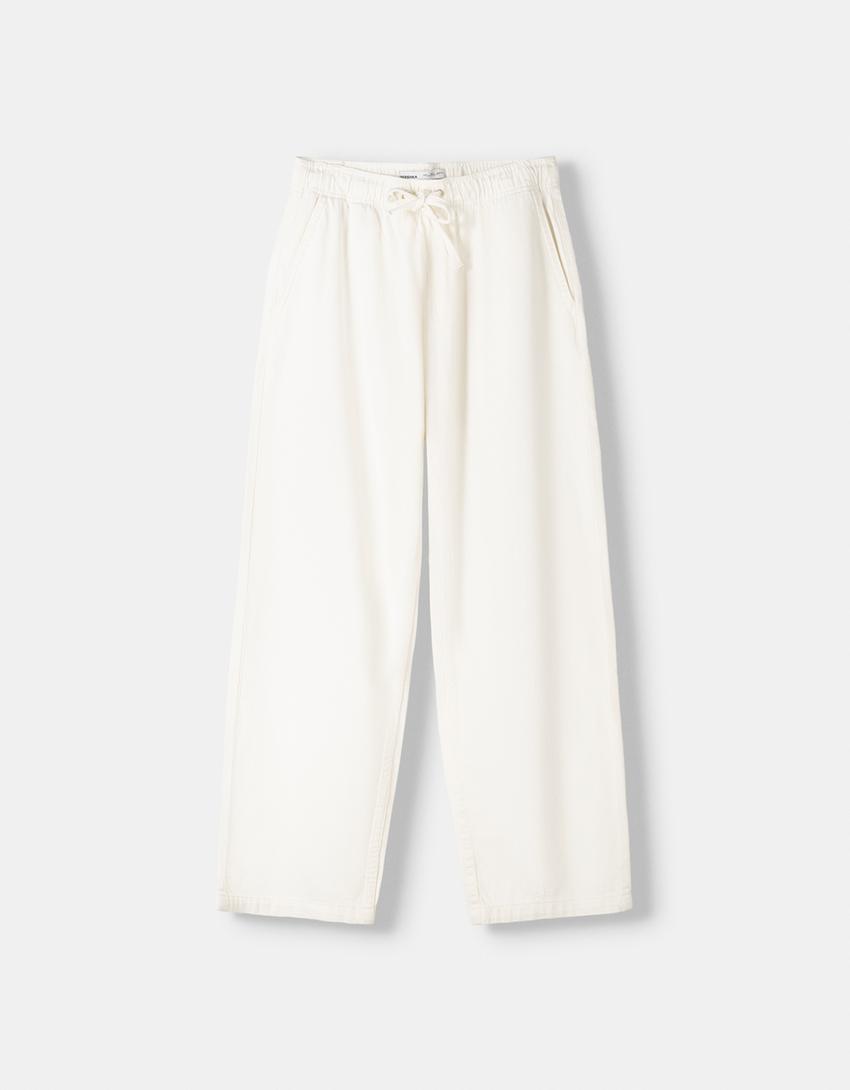 Jeans jogger-Écru-5