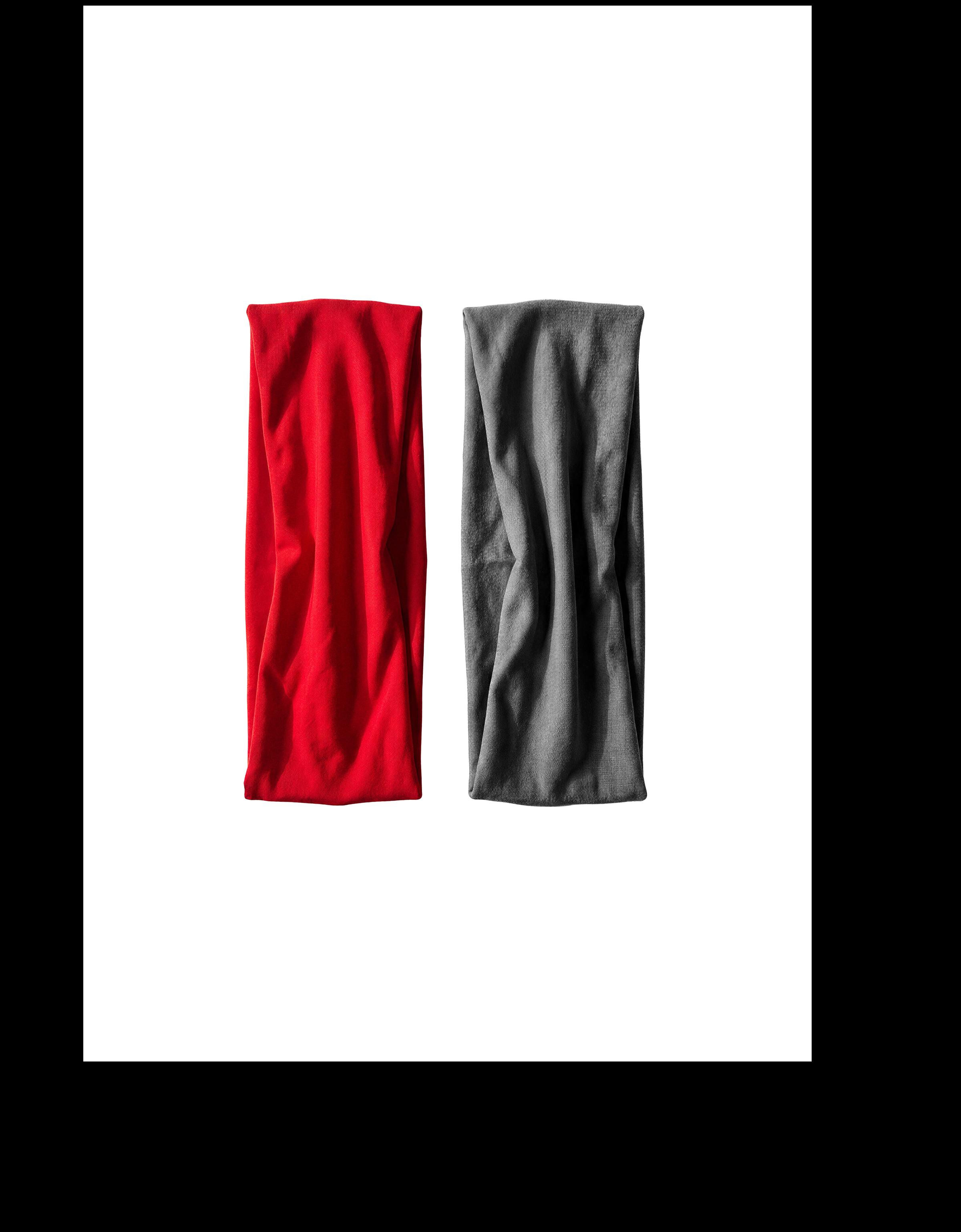 Pack of 2 non-slip hair bands — Red