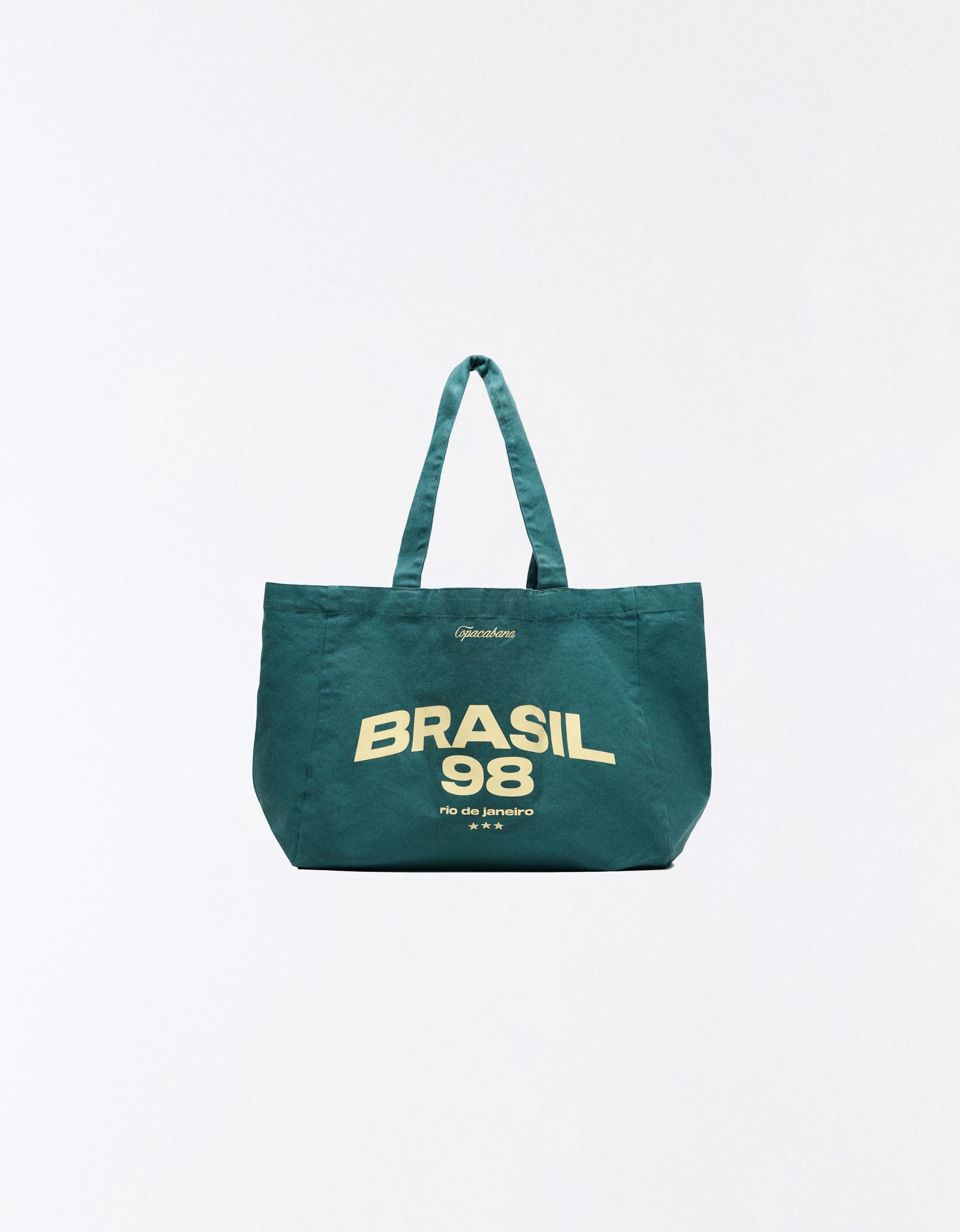 Bershka Torba Shopper Brazylia Kobieta Zielony