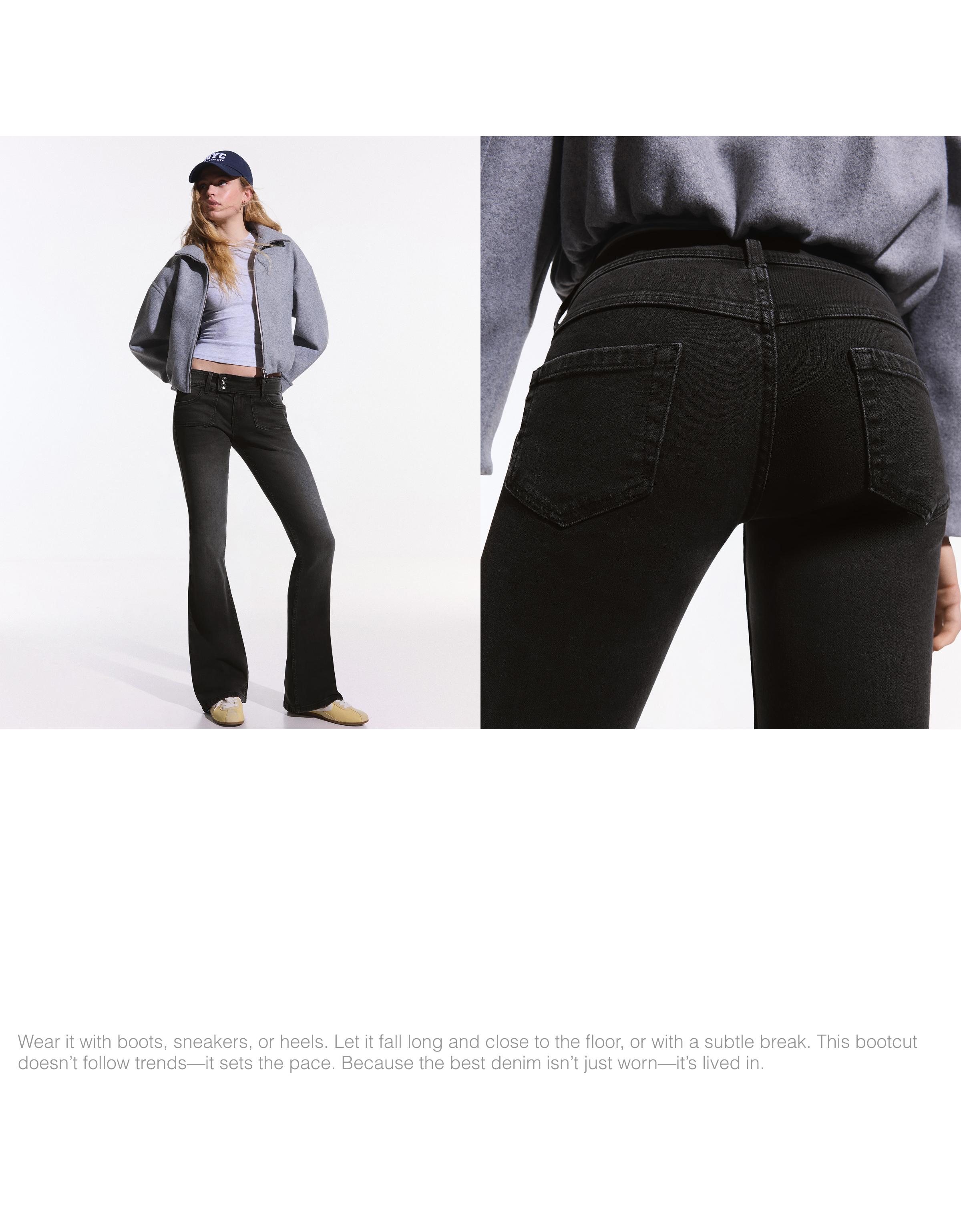 Bootcut düşük bel jean - Görsel 98