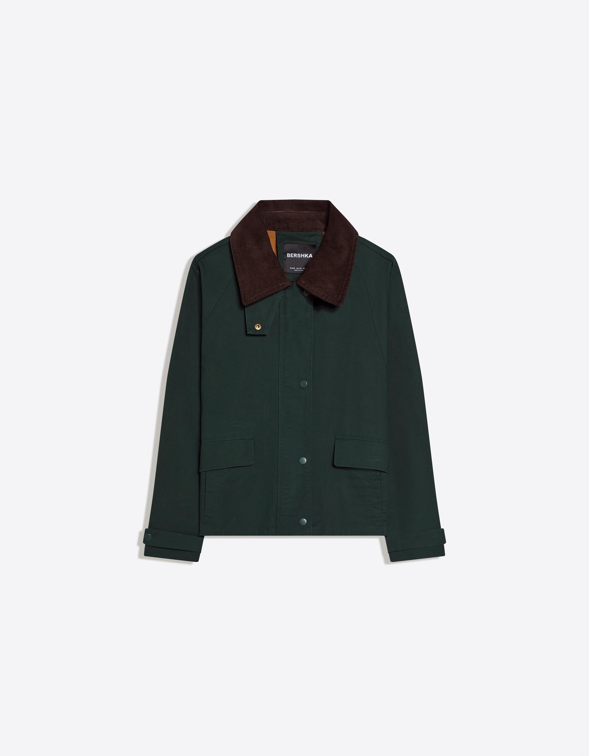 Rubberised corduroy jacket