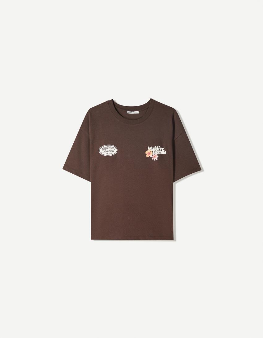 Printed short sleeve oversize T-shirt