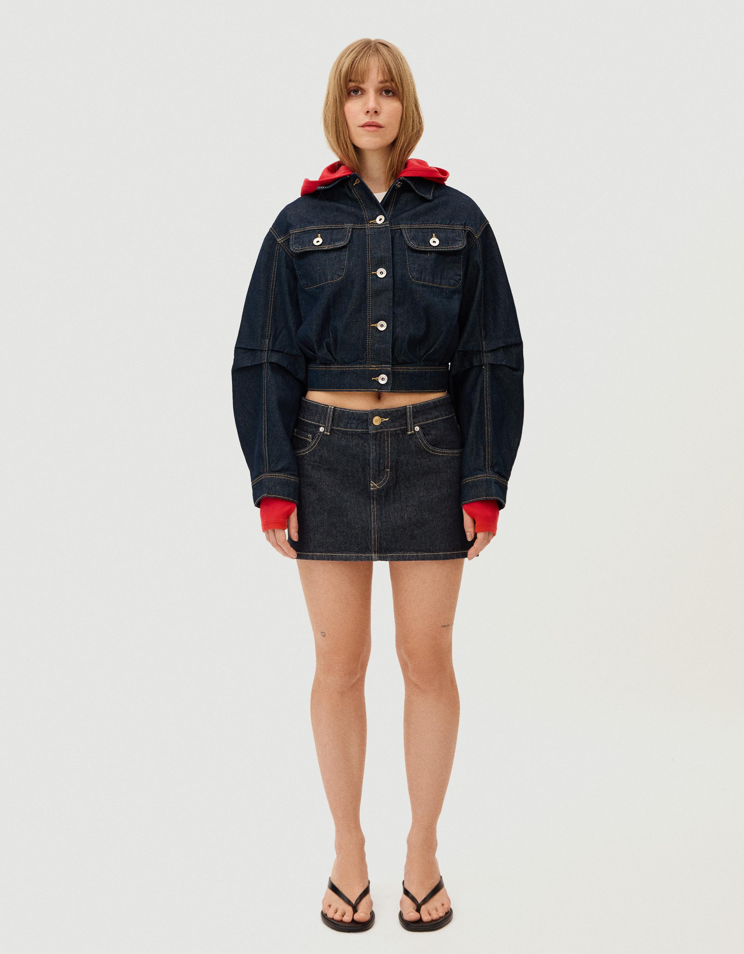 Denim mini etek - Görsel 12