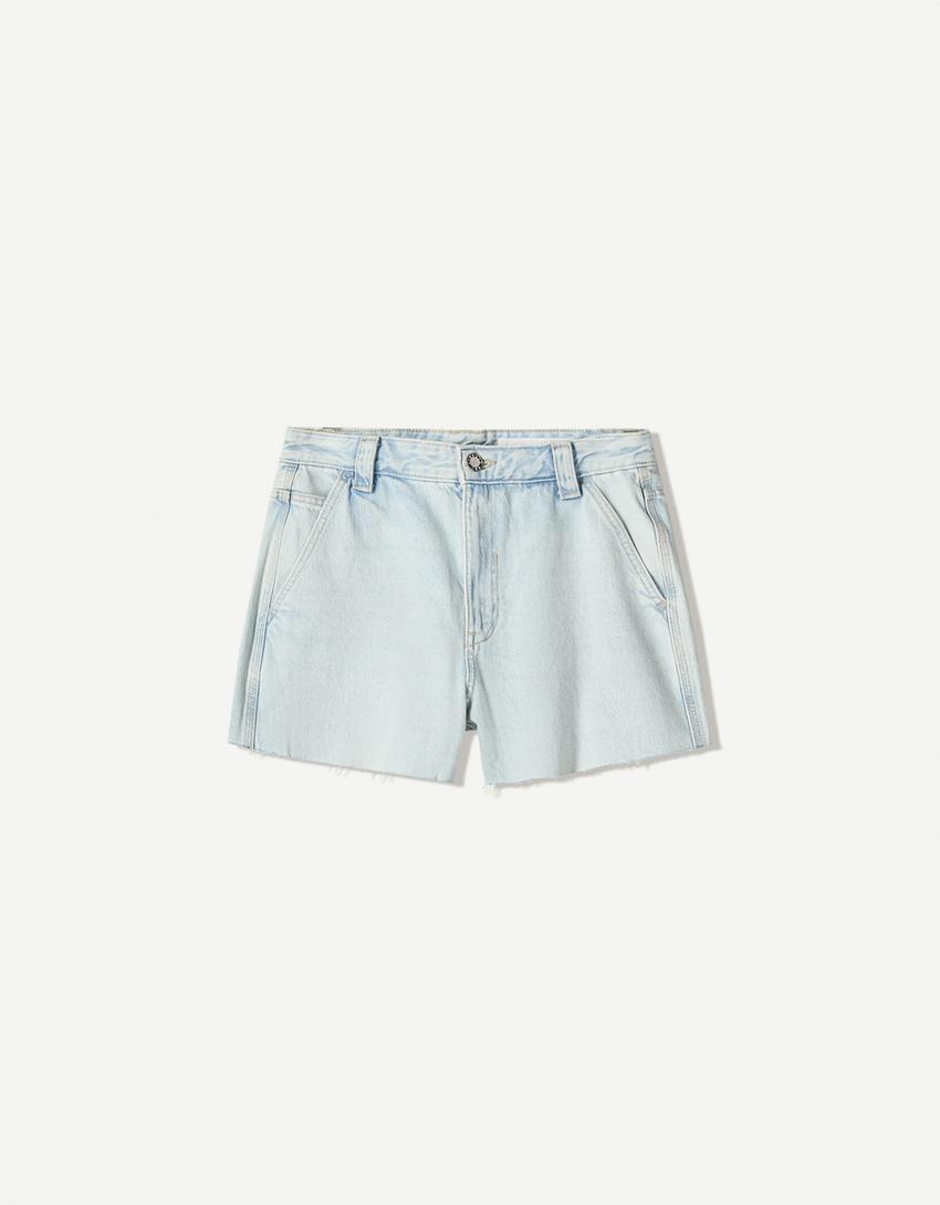 Skater Bermuda shorts-Washed out blue