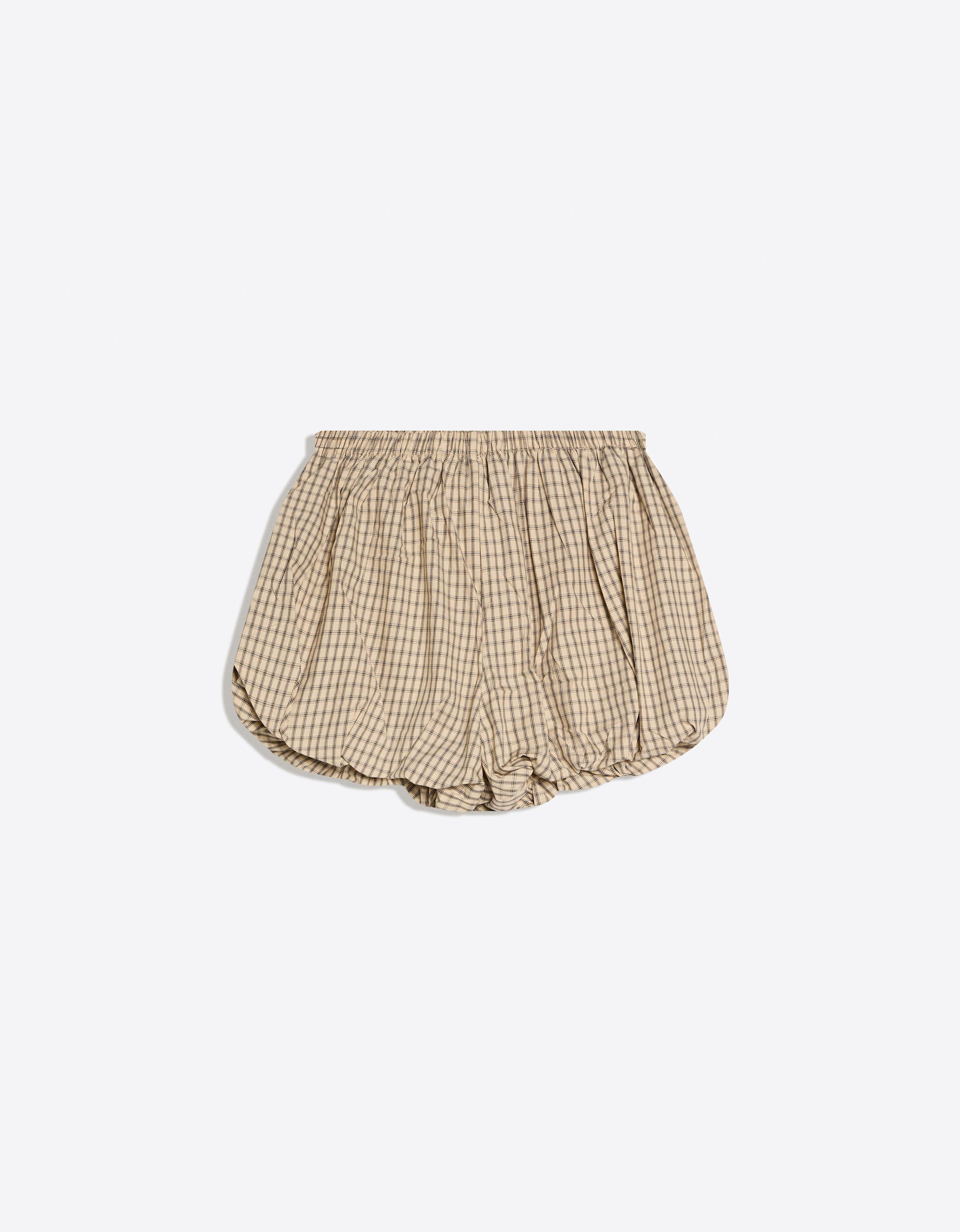 Bershka Printed Balloon Skorts In Neutral