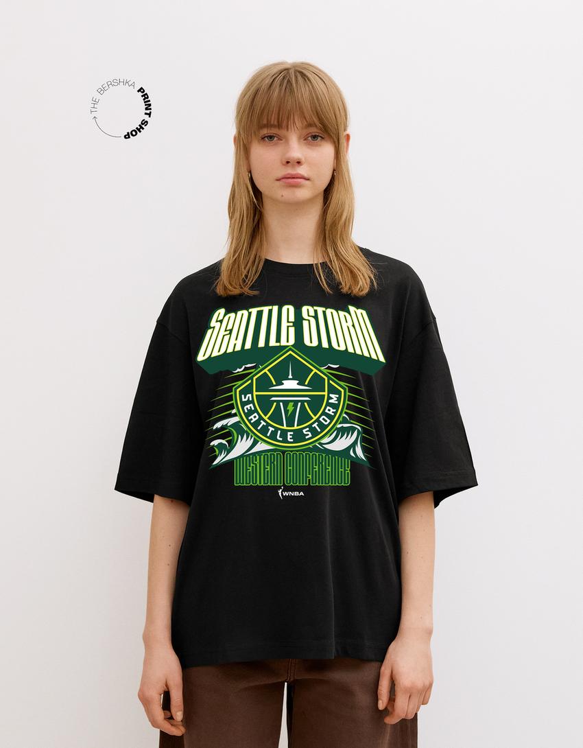 Majica kratkih rukava WNBA Storm-Crna-3
