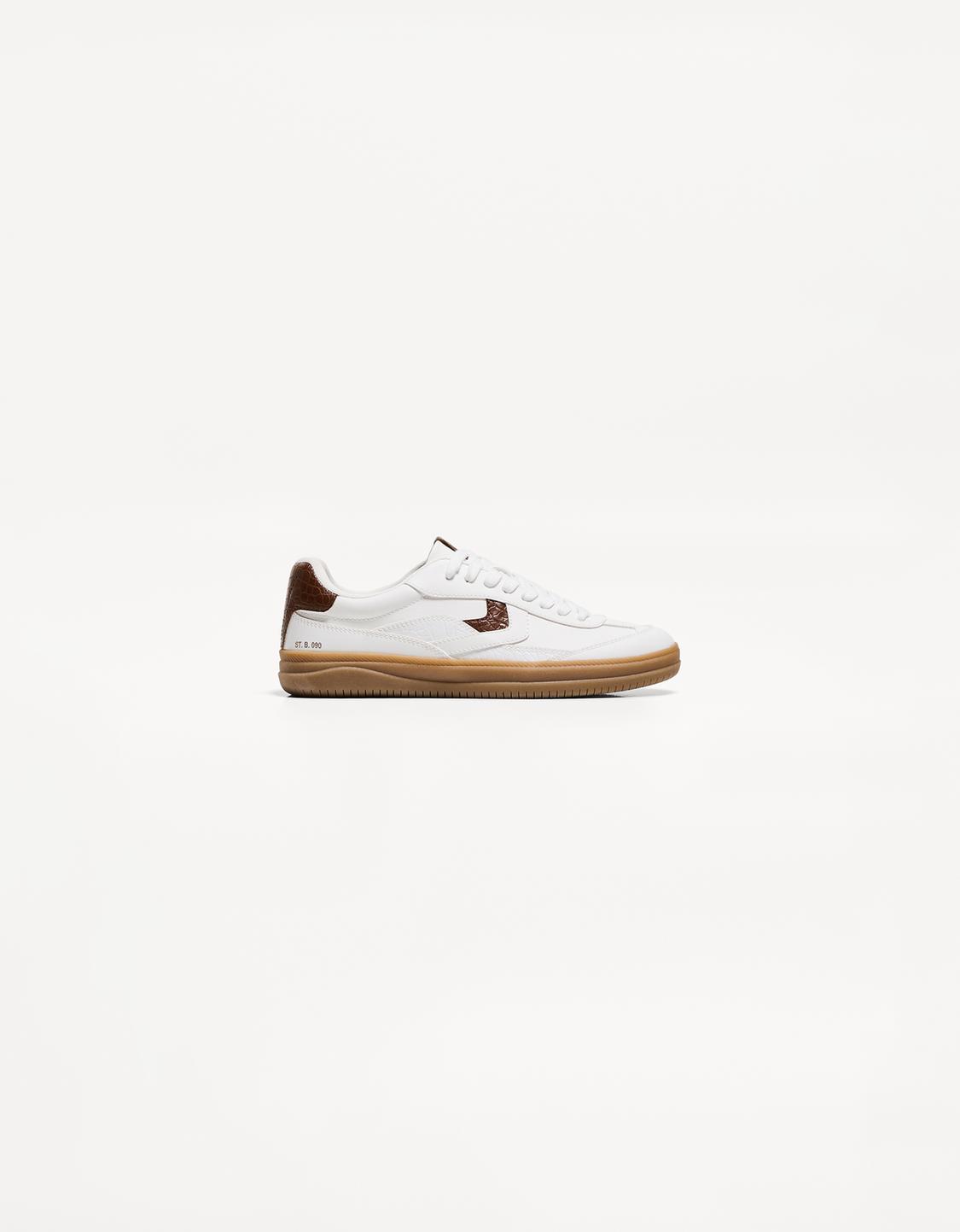 Retro trainers with animal print details