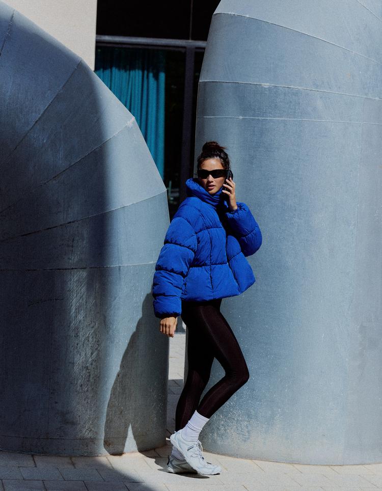 Puffer Jacket — THERMAL RESISTANCE & WATER-REPELLENT — Blue