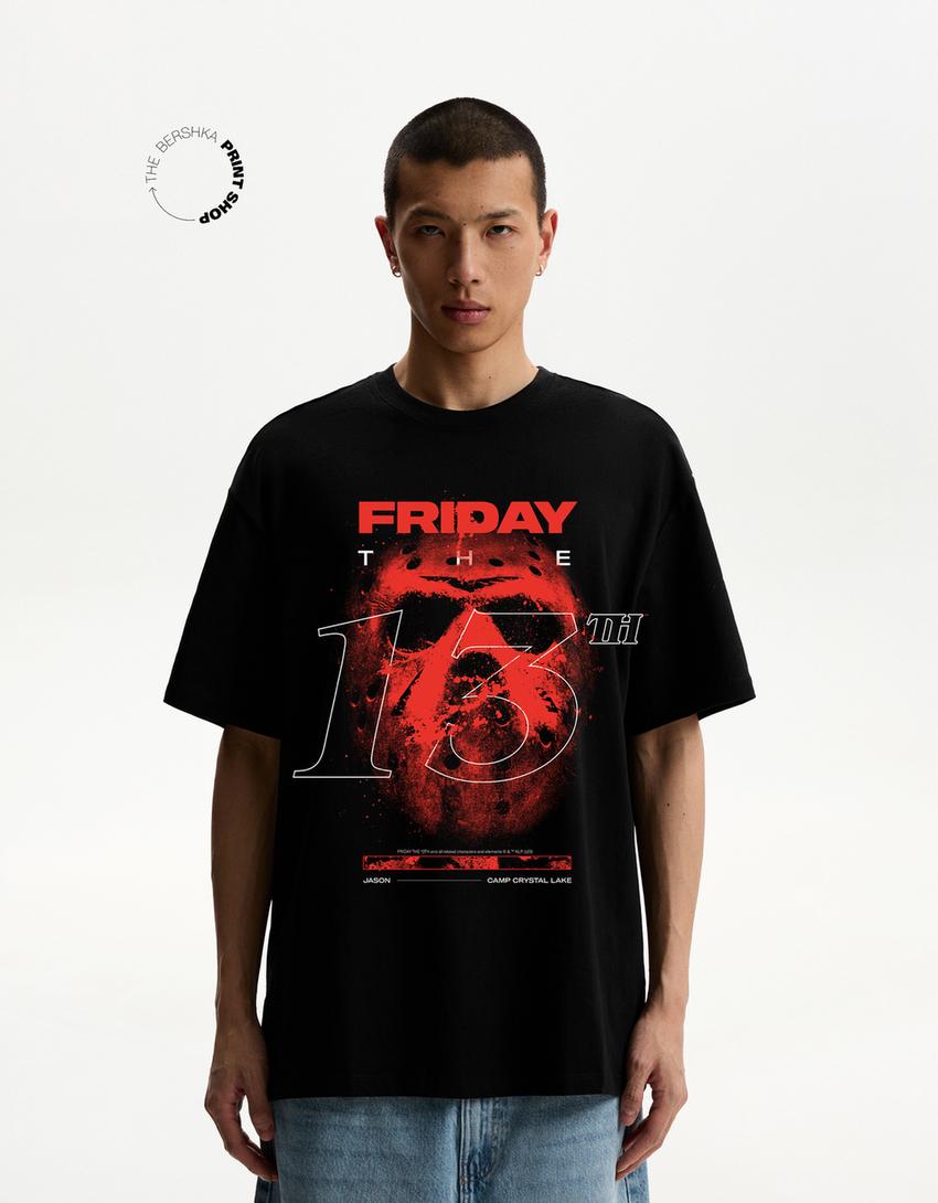 Friday the 13th T-shirt met korte mouw-Zwart