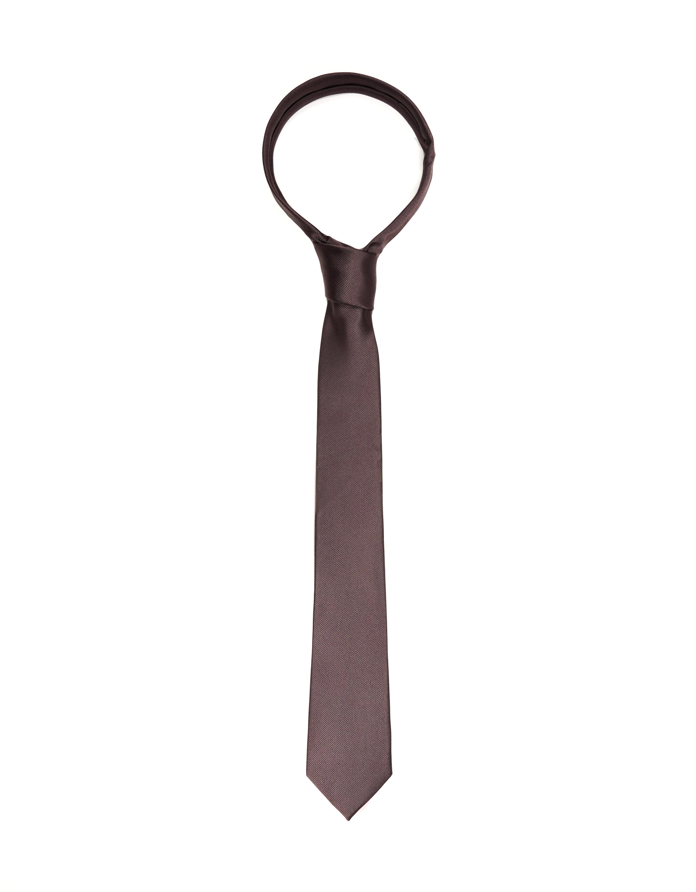 Plain tie — Brown