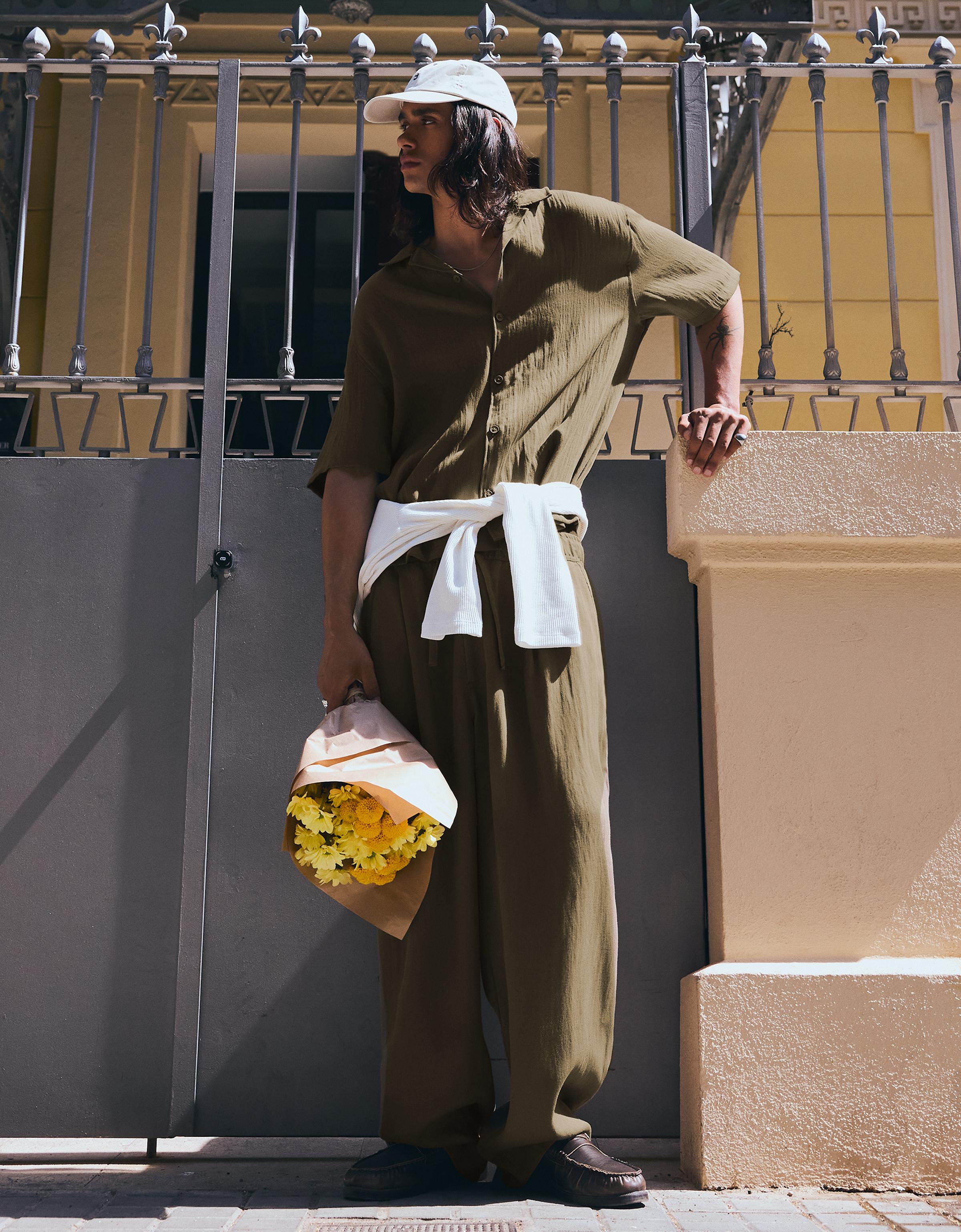 Bershka Baggy rustik pantolon görsel 4