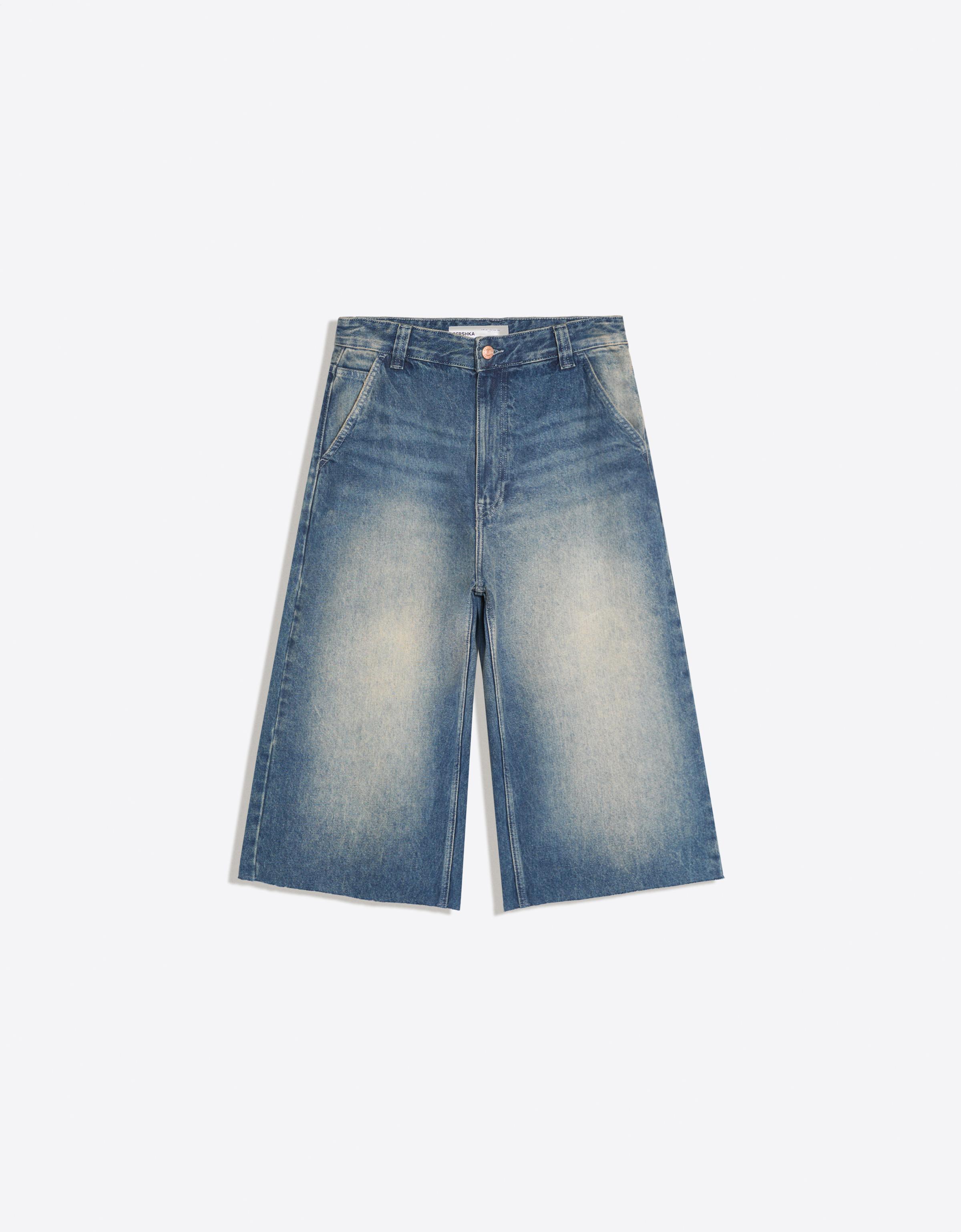 Denim skater jorts — Blue