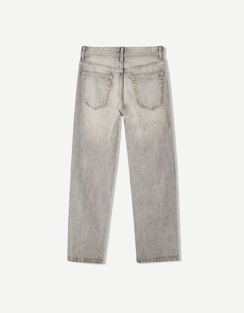 Straight fit jeans-Dark grey-4