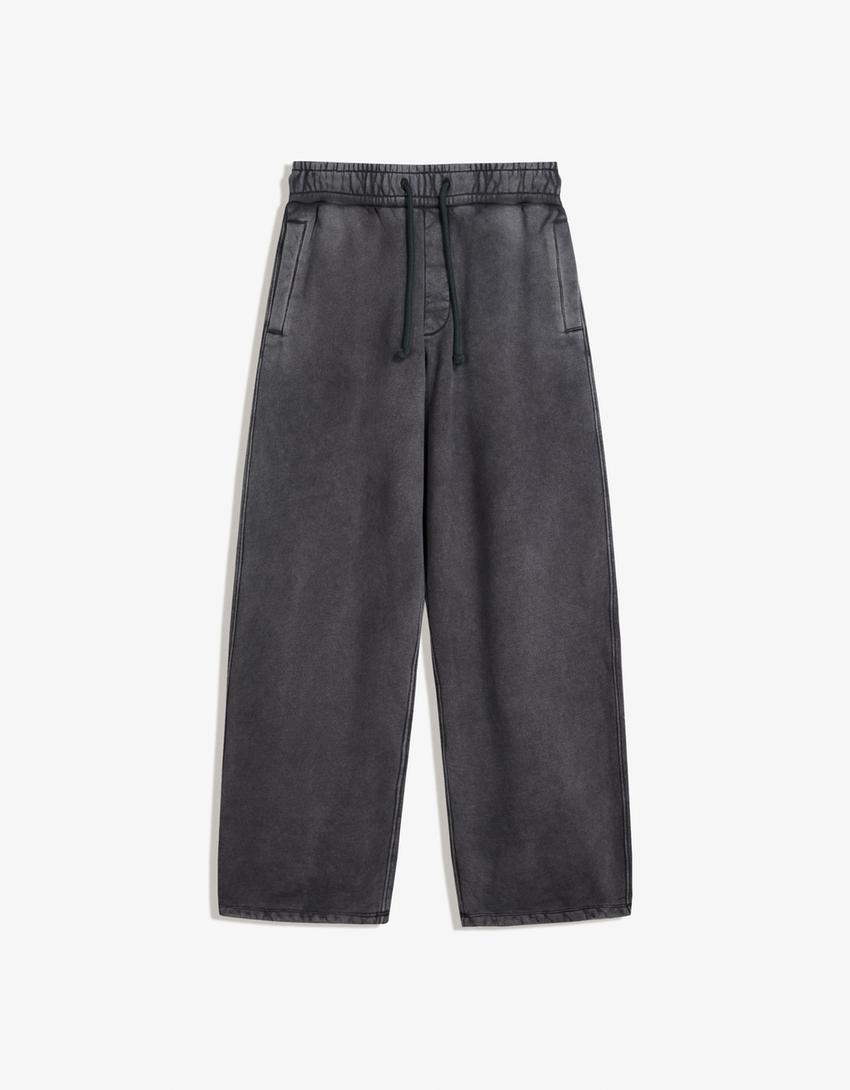 Pantalón balloon-Gris