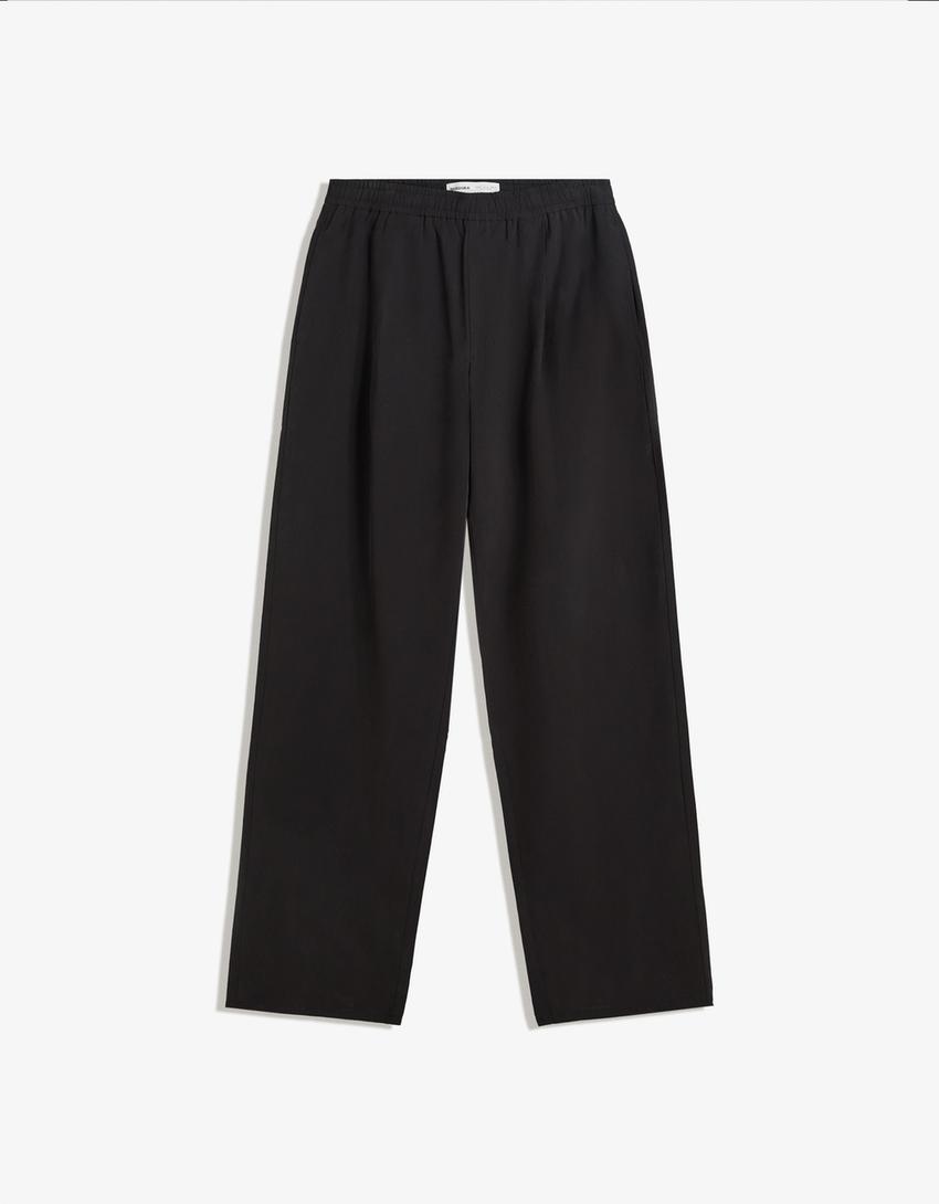 Pantalon baggy fit jogger fit-Noir-3