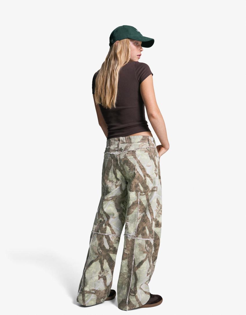 Printed boyfriend jeans-Green-2