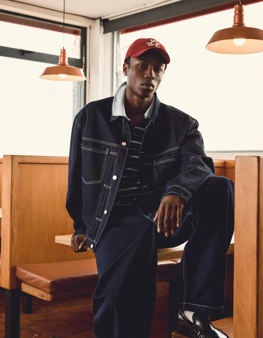 Cazadora denim-Marino