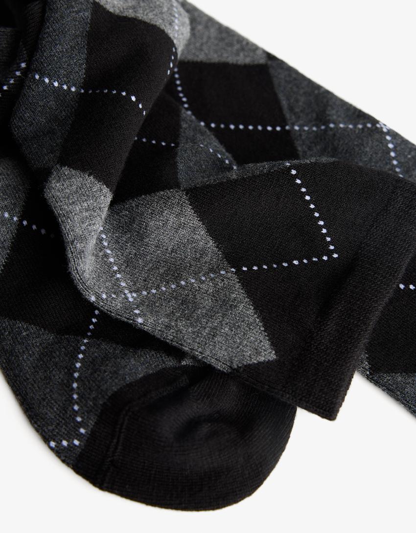 Calcetines rombo-Negro