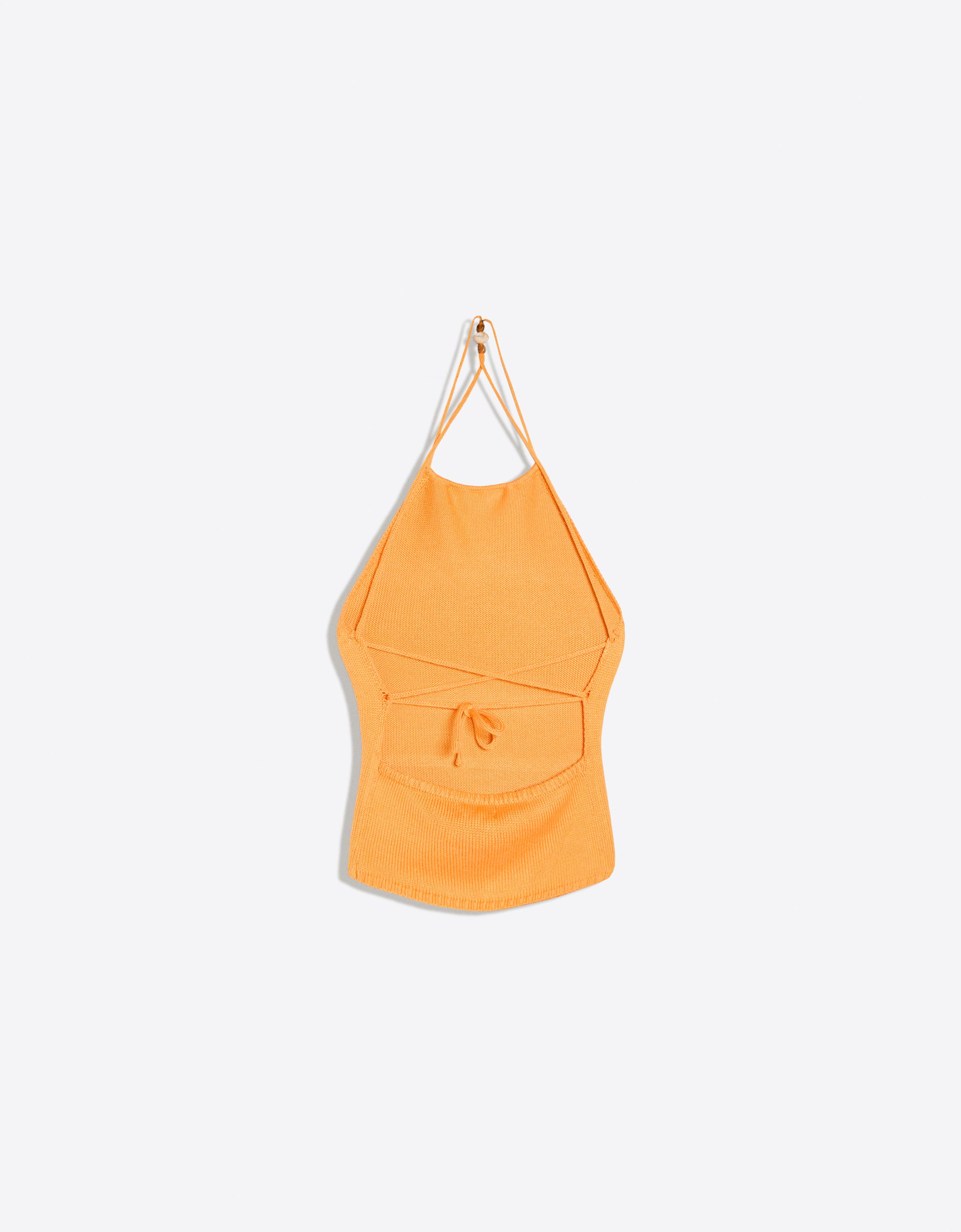 Rustic halter top — Orange