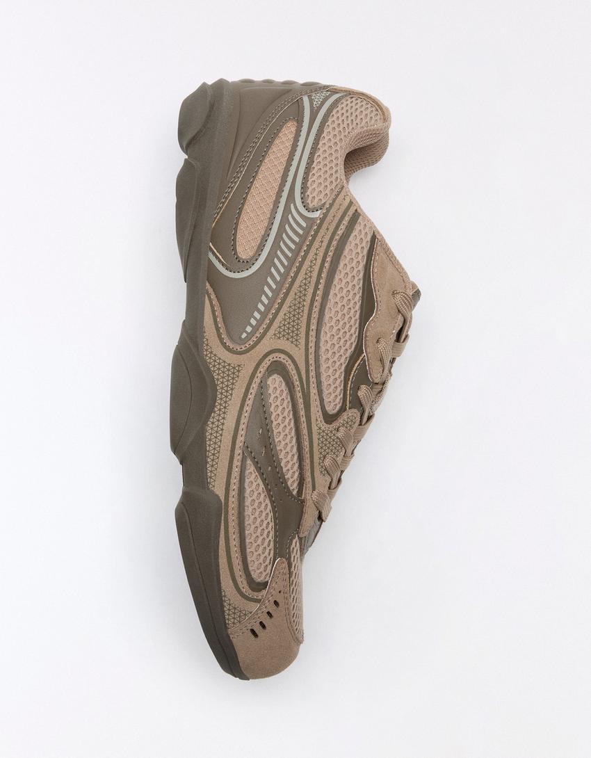 Fine-soled sneakers-Brown