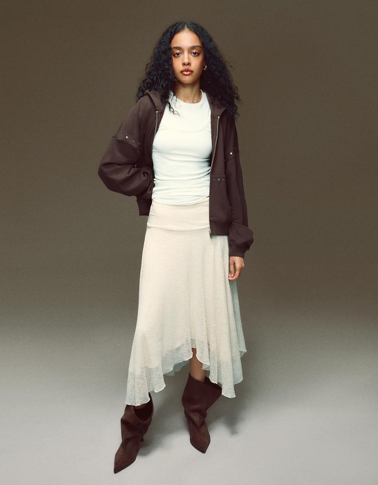 Parlak file midi etek