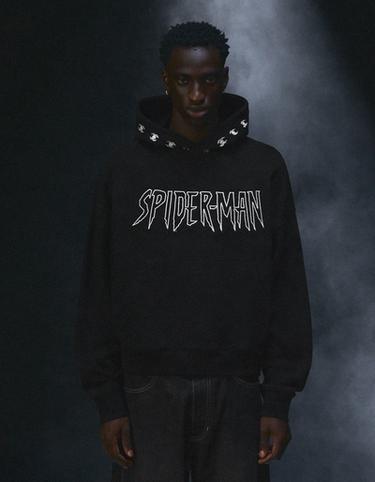 SPIDER-MAN hood sweatshirt — Black 1