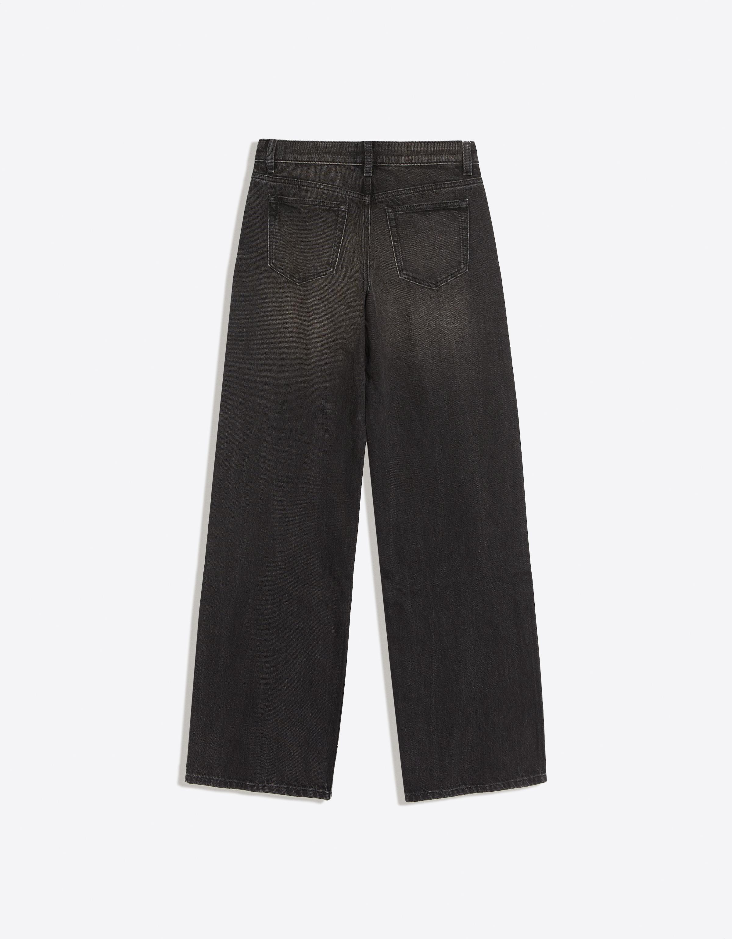 Low-rise wide-leg jeans — Black