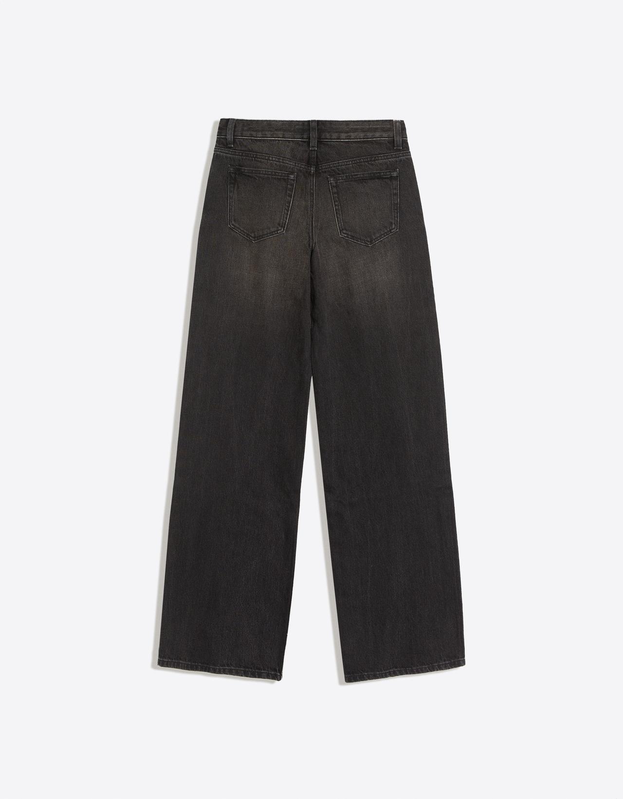 Low-rise wide-leg jeans — Black