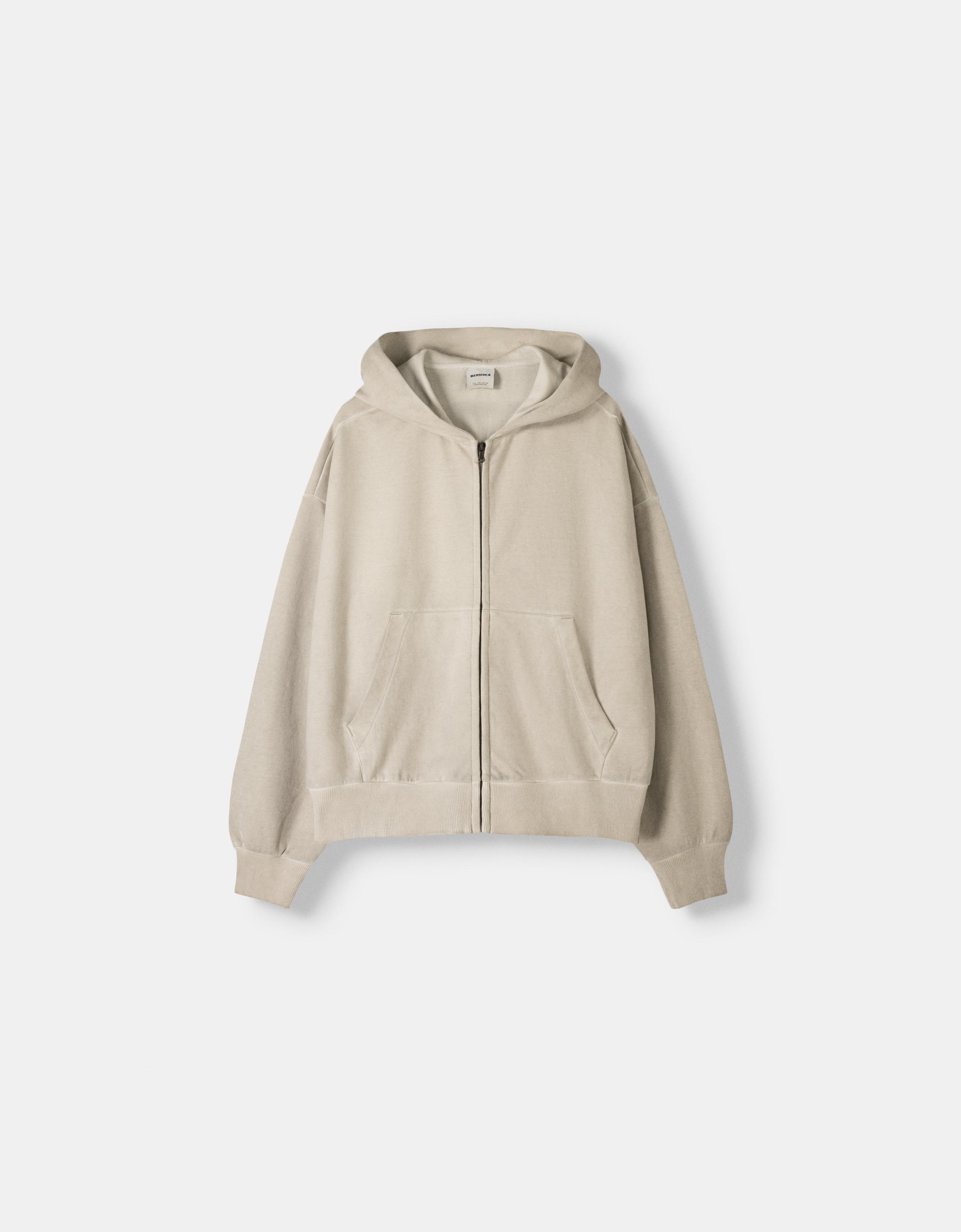 Faded zip up hoodie Sweatshirts and hoodies Men Bershka