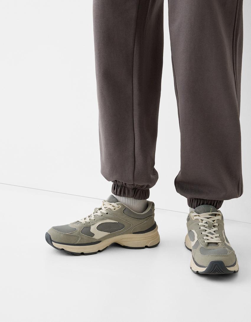 Pantalon jogger coupe cargo molleton-Gris foncé-3