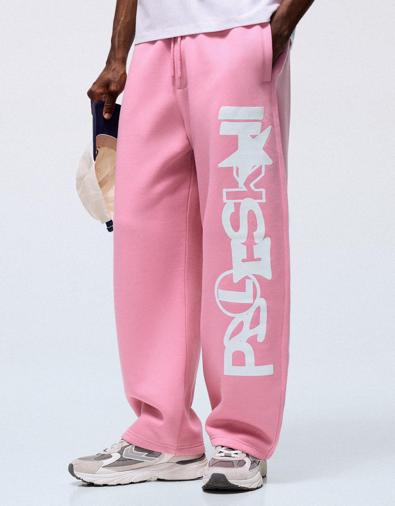 Balloon trousers with side print — Pink