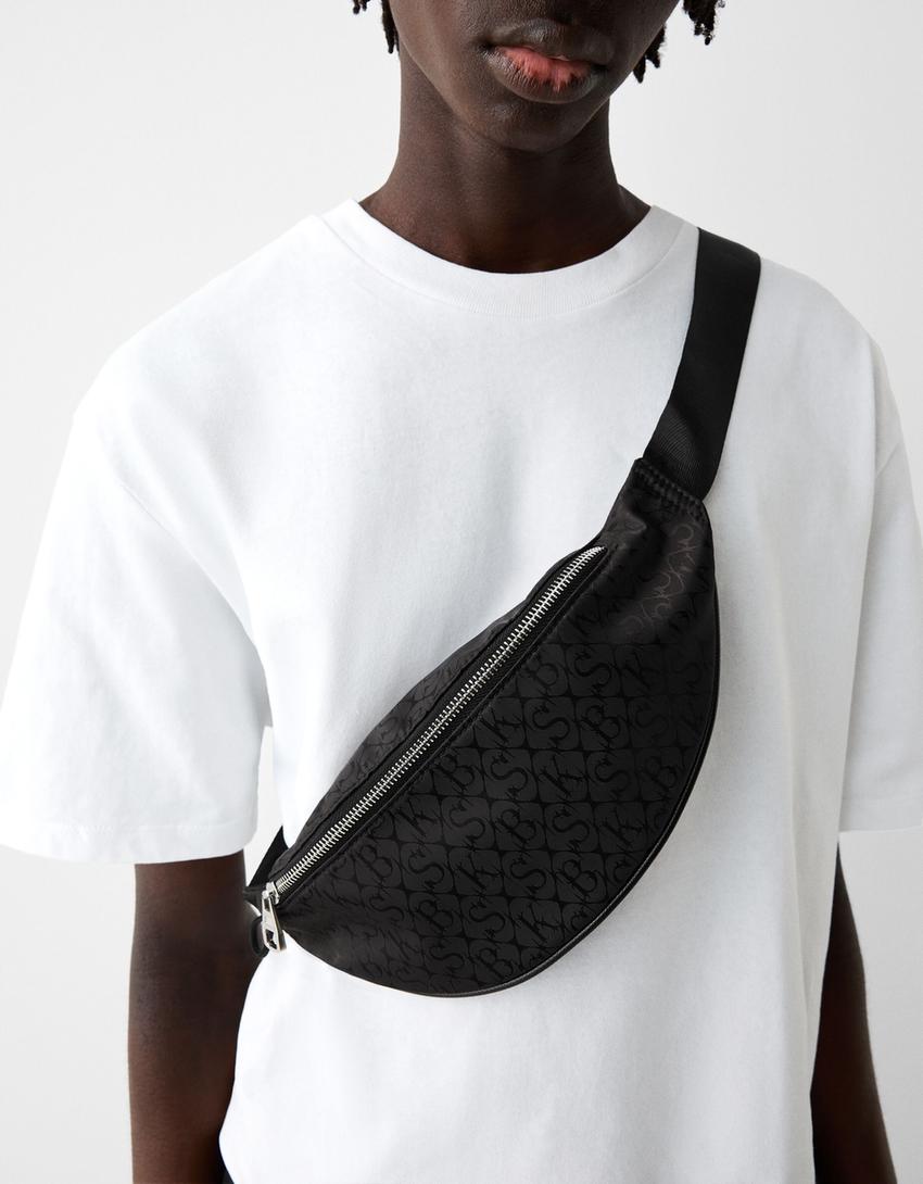 Sac banane technique imprimé-Noir-0