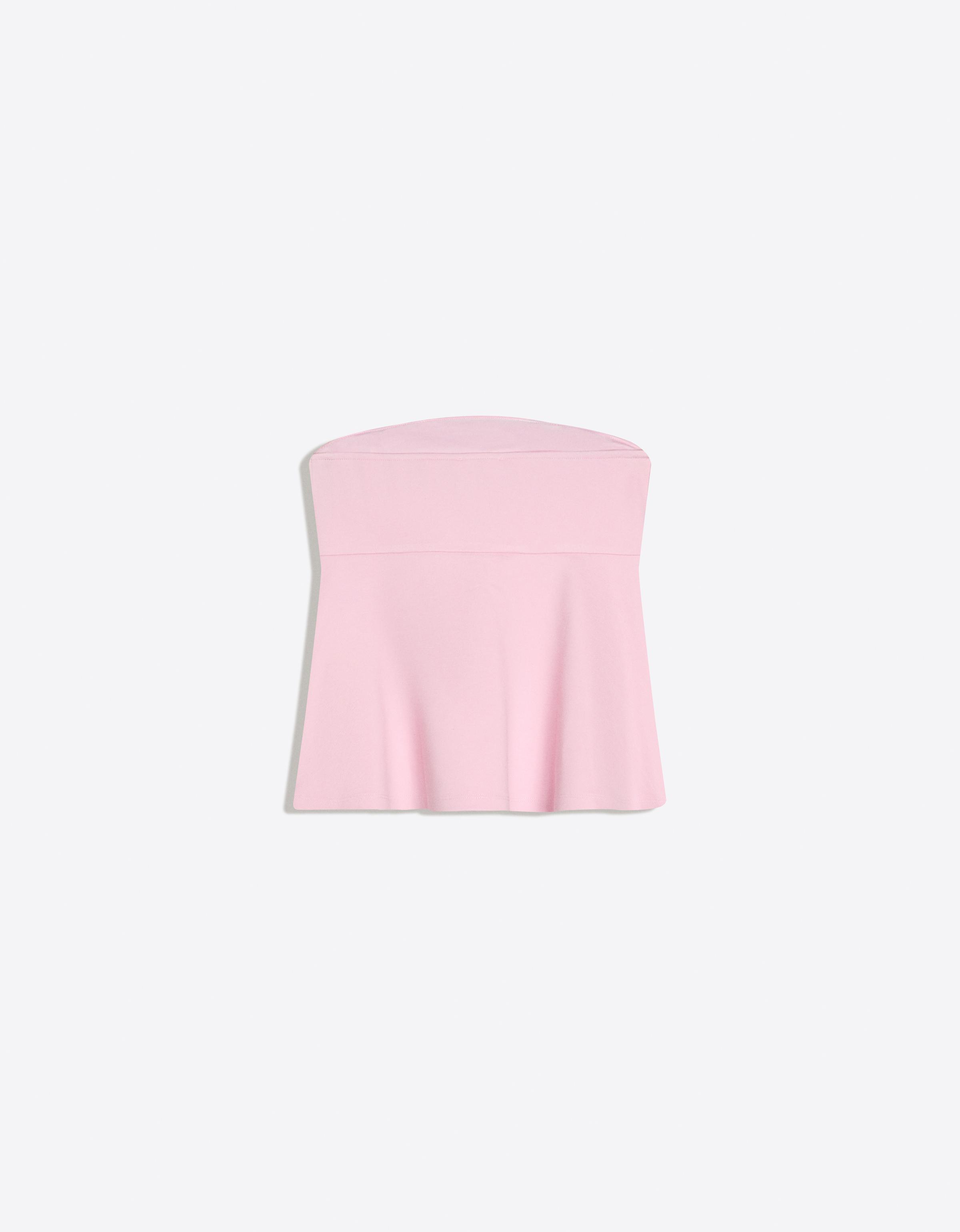 Peplum bandeau top — Pink