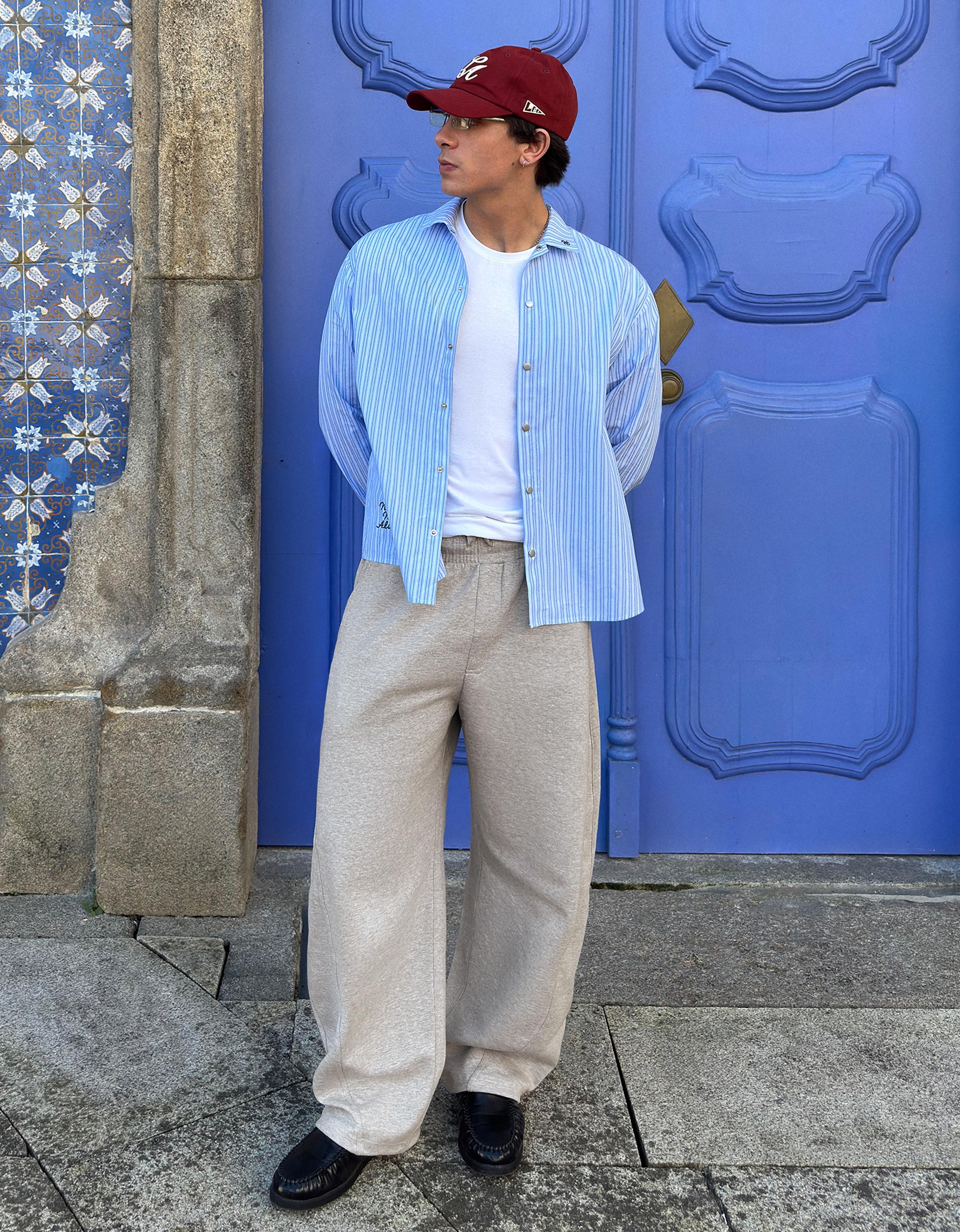 Interlock balloon trousers — Grey