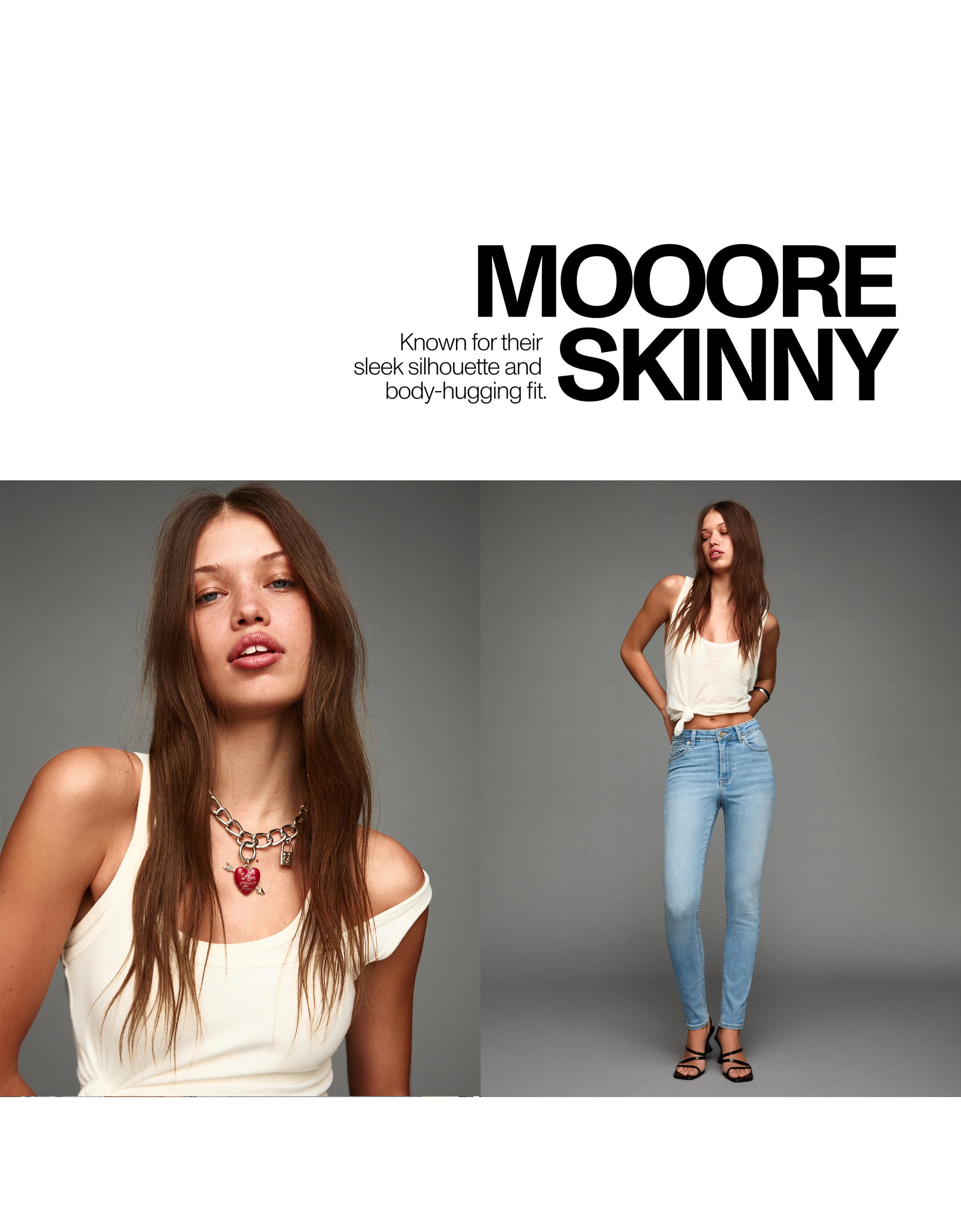 Skinny fit yüksek bel jean - Görsel 40